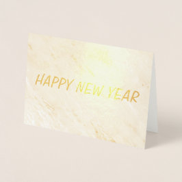 Happy New Year Gold Holiday Card Folienkarte