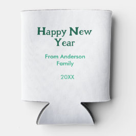 Happy new year green add family name year simple  dosenkühler