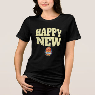 Happy New Year Gruß Design Tri-Blend Shirt