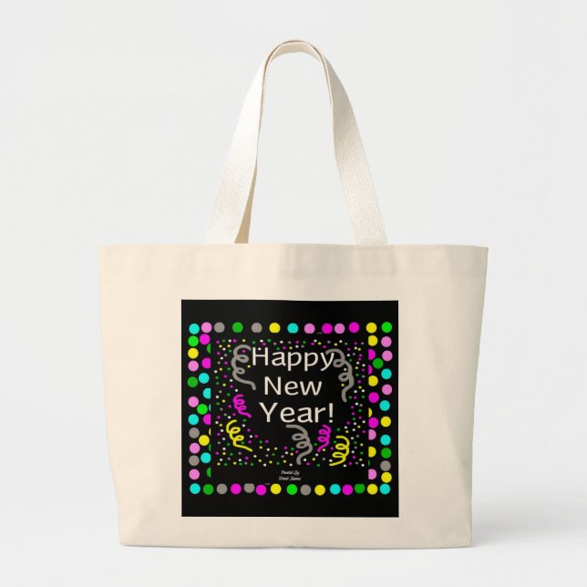 Happy New Year Gruß Jumbo Tasche (Vorne)