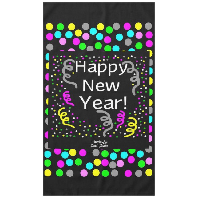 Happy New Year Gruß Tablecloth Tischdecke (Vorderseite)