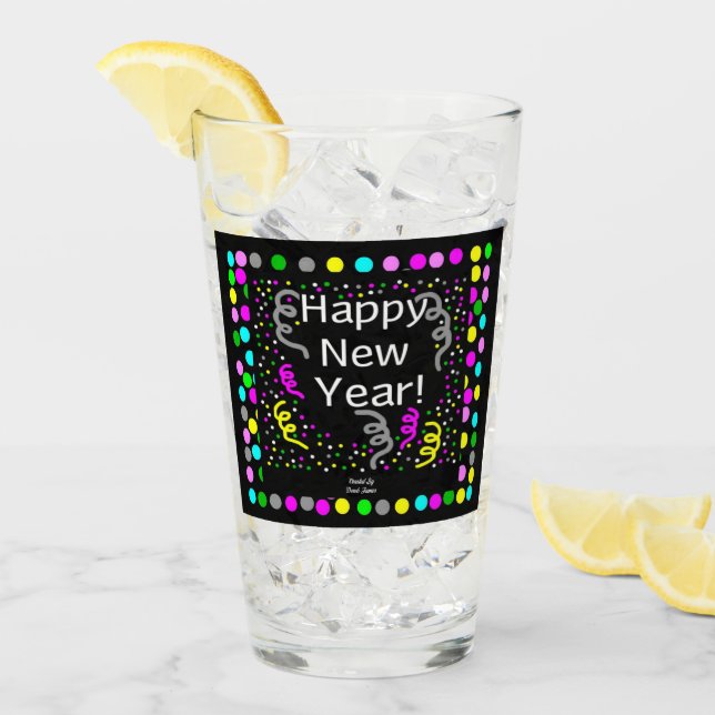Happy New Year Grußglass Tumbler (Vorderseite Ice)