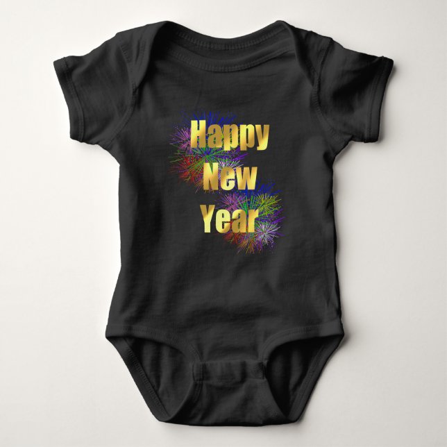 Happy New Year Holiday Baby Strampler (Vorderseite)