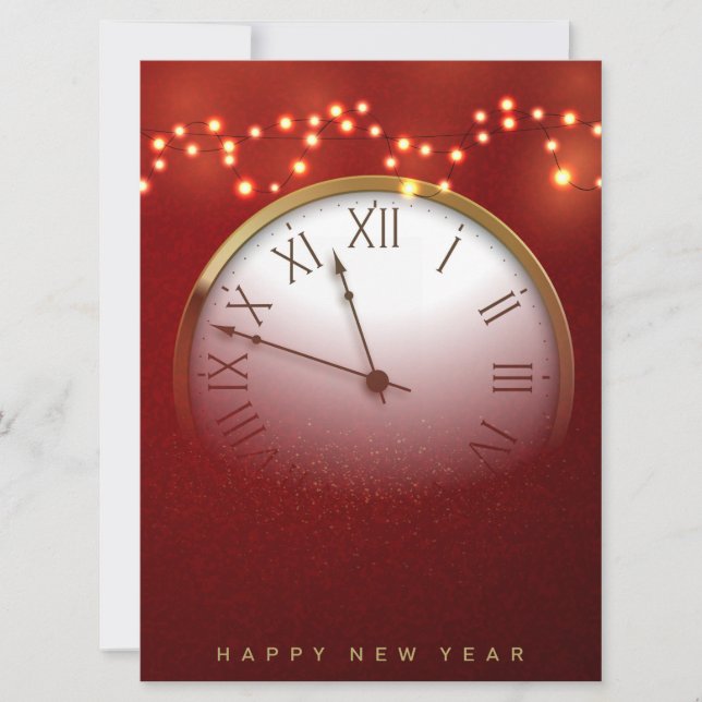Happy New Year Holiday Card Feiertagskarte (Vorderseite)