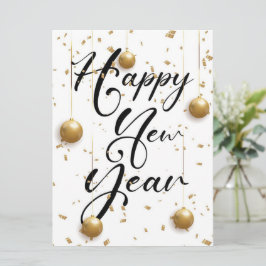 Happy New Year Holiday Card Feiertagskarte