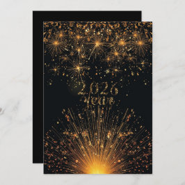 Happy new year holiday elegant Flat Card