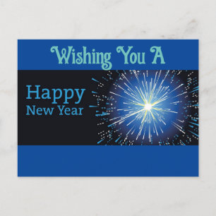Happy New Year Holiday Postcard Feiertagspostkarte