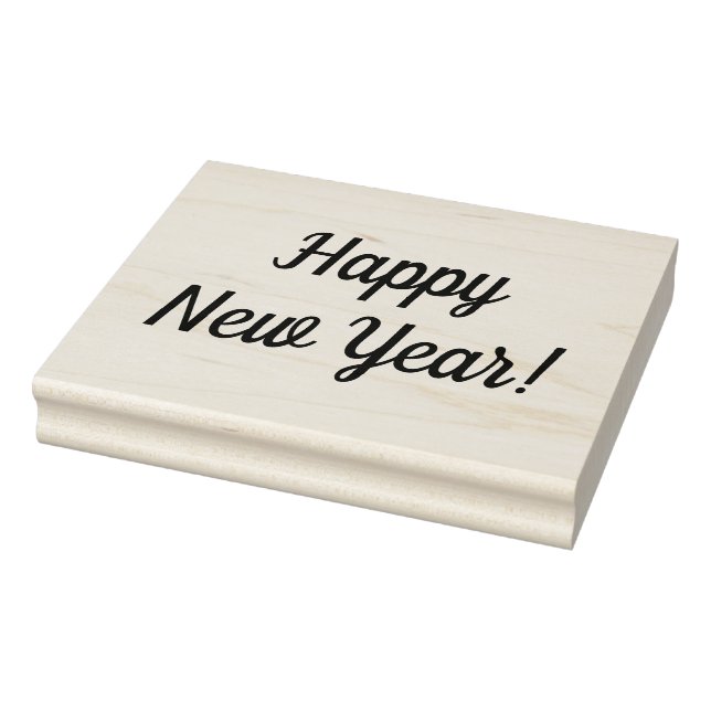 Happy New Year Holzblock Mounted Kautschuk Briefma Gummistempel (Stempel)
