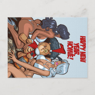 Happy New Year Homie! Feiertagspostkarte