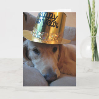Happy New Year Hund Feiertagskarte