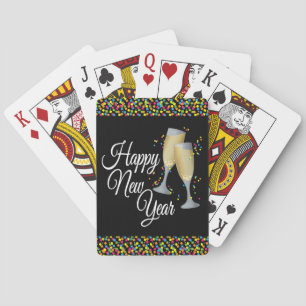 Happy New Year I Champagner Brille Bicycle Playing Spielkarten