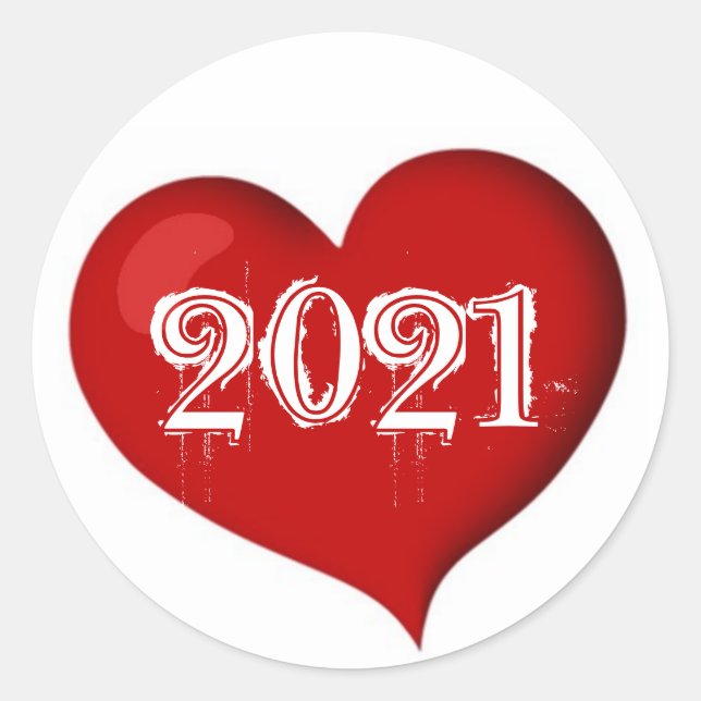 Happy New Year individuell anpassbar Runder Aufkleber (Vorderseite)