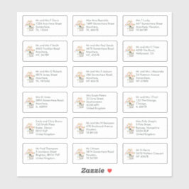 Happy New Year Individuelle Empfänger Name Adresse Aufkleber