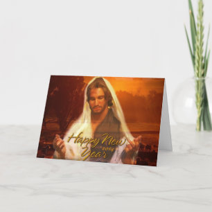 Happy New Year Jesus 2014 Cards Feiertagskarte
