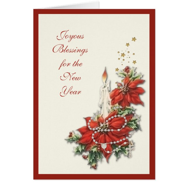 Happy New Year Jesus Religious Rosary Scripture (Vorne)