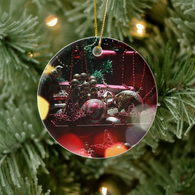 Happy New Year Keramik Ornament (Baum)