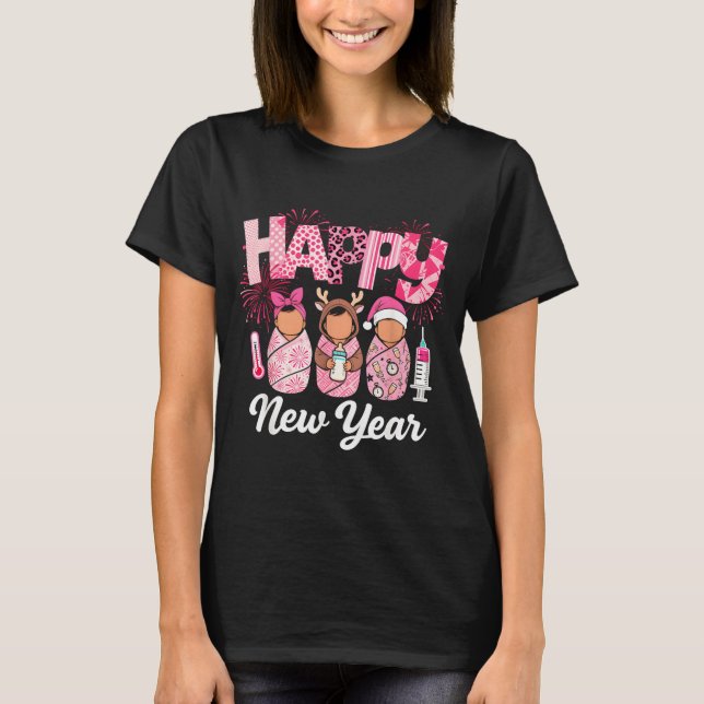 Happy New Year Labor Delivery L&amp;d Nurse Nye Pa T-Shirt (Vorderseite)