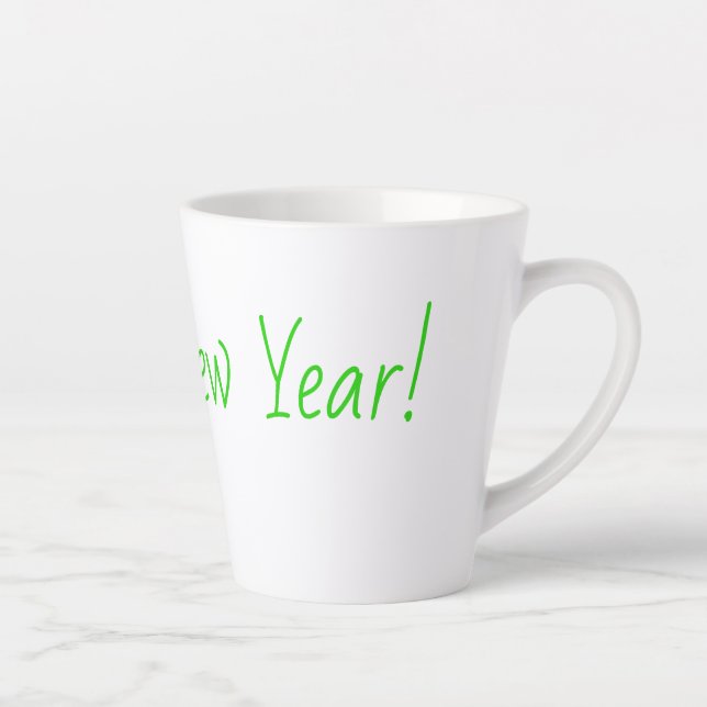 Happy New Year Latte Tasse (Rechts)