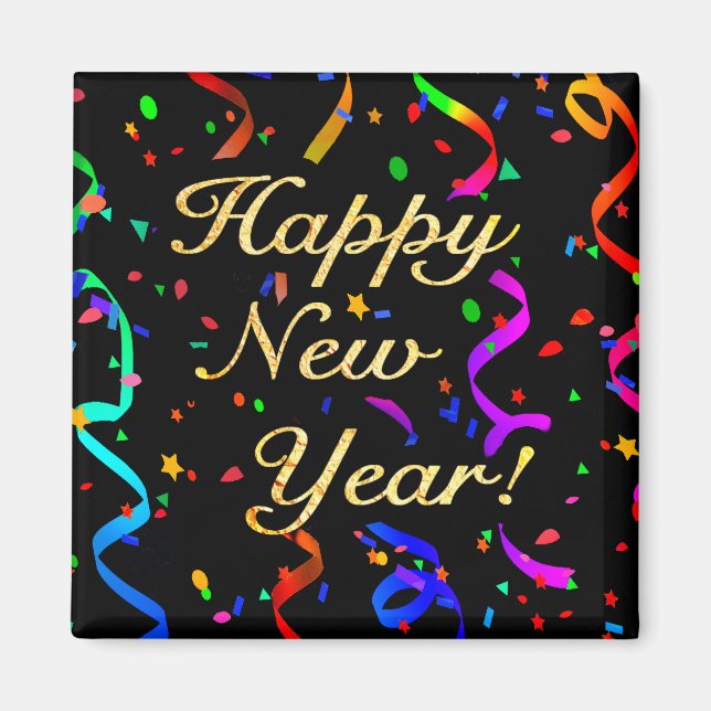 "Happy New Year!" Magnet (Vorne)