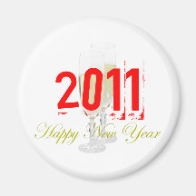 Happy New Year Magnet Template