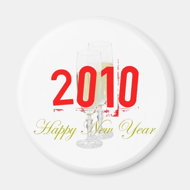 Happy New Year Magnet Template (Vorne)