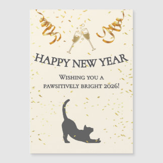 Happy New Year Magnetic Greeting Card Magnetkarte