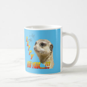 Happy New Year Meerkat Kaffee Tasse