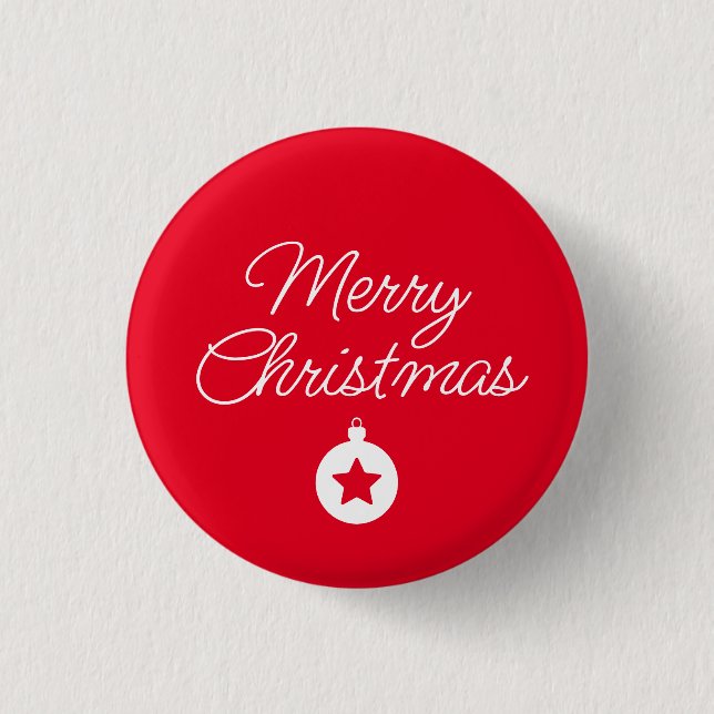Happy New Year Merry Christmas Holiday Season Button (Vorderseite)