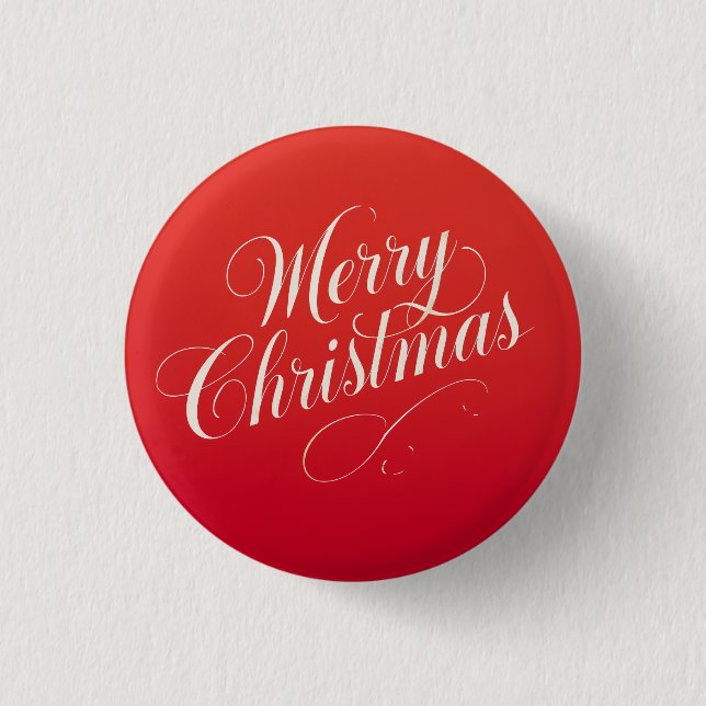 Happy New Year Merry Christmas Holiday Season Button (Vorderseite)