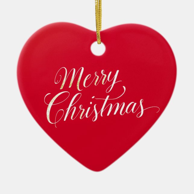 Happy New Year Merry Christmas Holiday Season Keramik Ornament (Vorne)