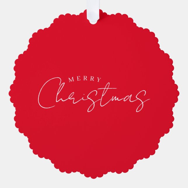 Happy New Year Merry Christmas Holiday Season Ornament Karte (Vorderseite)