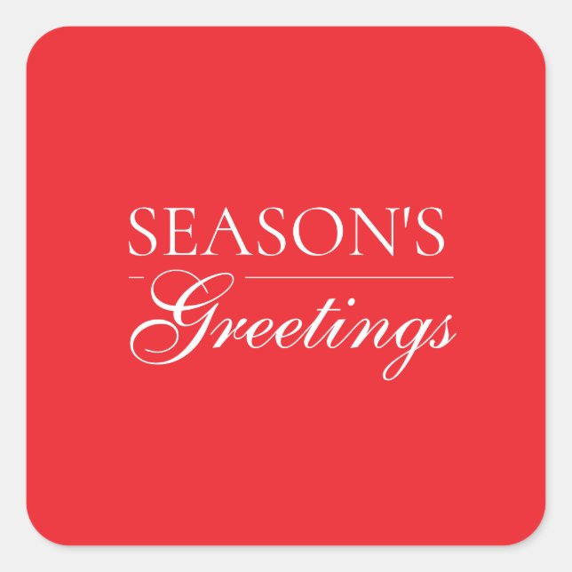 Happy New Year Merry Christmas Holiday Season Quadratischer Aufkleber (Vorderseite)