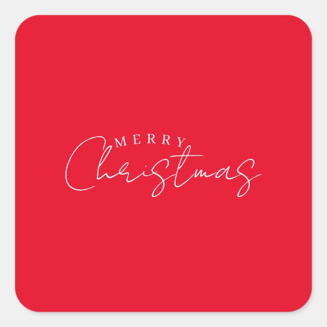 Happy New Year Merry Christmas Holiday Season Quadratischer Aufkleber (Vorderseite)