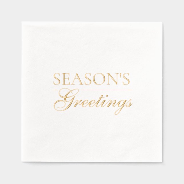 Happy New Year Merry Christmas Holiday Season Servietten Mit Folie (Vorderseite)