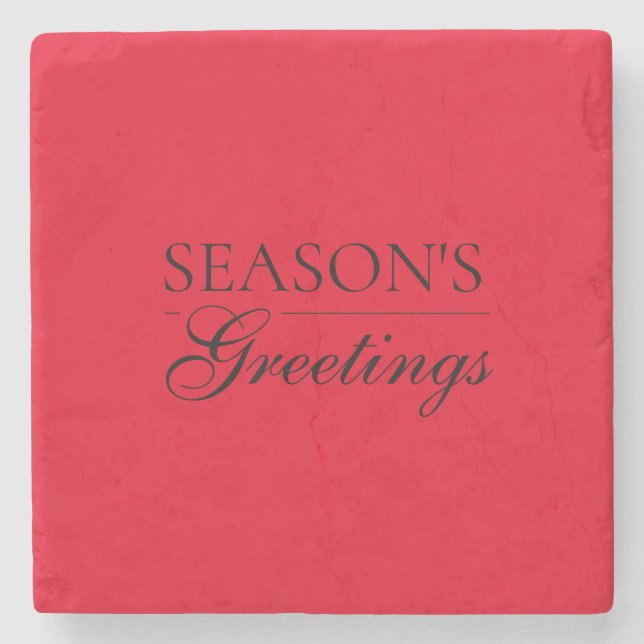 Happy New Year Merry Christmas Holiday Season Steinuntersetzer (Vorderseite)