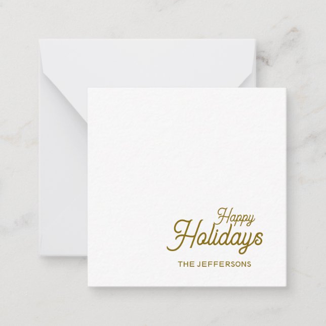 Happy New Year Merry Christmas Seasonal Family Mitteilungskarte (Vorderseite)