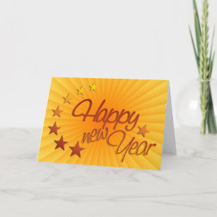Happy New Year mit Starlight Feiertagskarte
