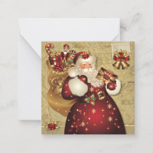 Happy New Year Mitteilungskarte