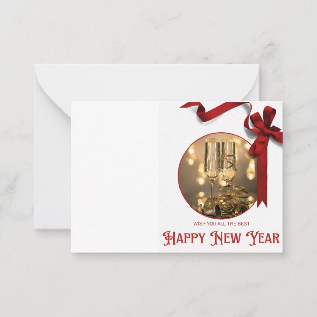 Happy New Year Mitteilungskarte (Vorderseite)