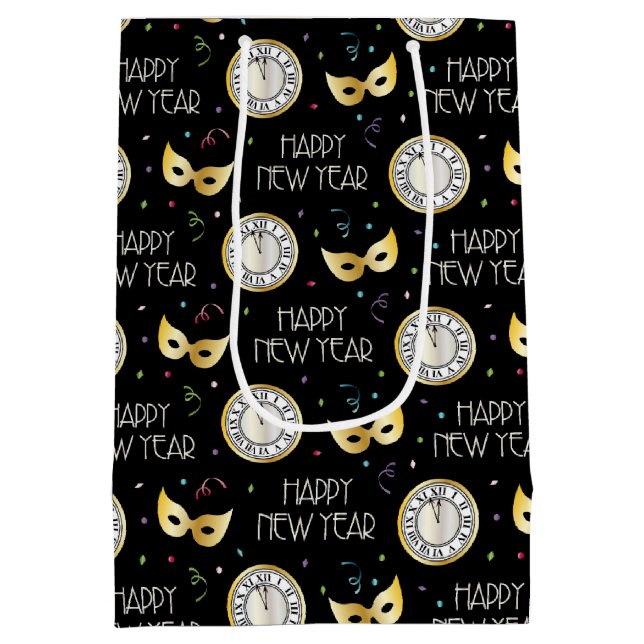 Happy New Year Mittlere Geschenktüte (Rückseite)