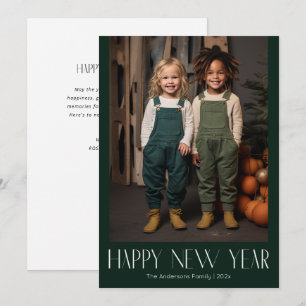 Happy new year modern Foto Feiertagskarte