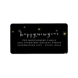 Happy New Year Modern Script Sternexplosion Addres