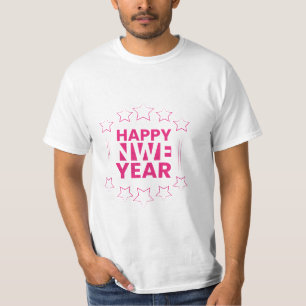 Happy New Year Modern Stylist T - Shirt Design