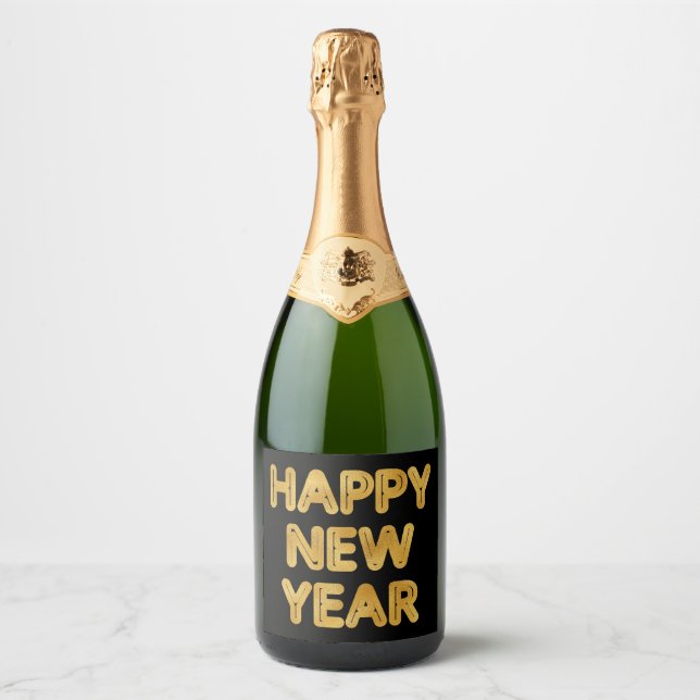 Happy New Year Modern Typografy (Vorderseite)