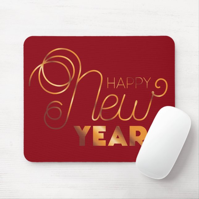 Happy New Year Mousepad (Mit Mouse)