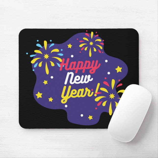 Happy New Year Mousepad (Mit Mouse)
