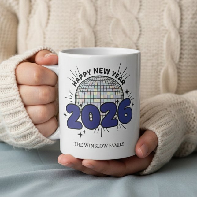 Happy New Year Mug Personalized Family Name custom Kaffeetasse (Von Creator hochgeladen)