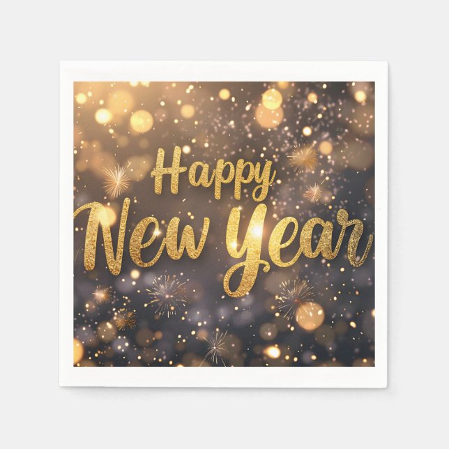 Happy New Year Napkins Serviette (Vorderseite)