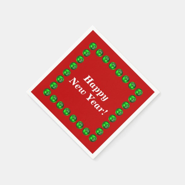 Happy New Year Napkins Serviette (Ecke)