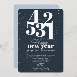 Happy New Year Navy Countdown Bewegung Ankündigung